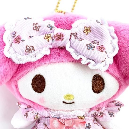 マイメロディ フラワードレス マスコット ぬいぐるみ ボールチェーン