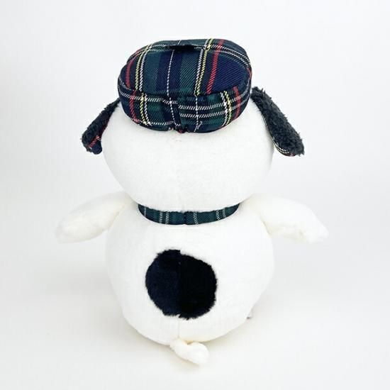 スヌーピー SNOOPY ぬいぐるみ S オラフ チェック インテリア 人形