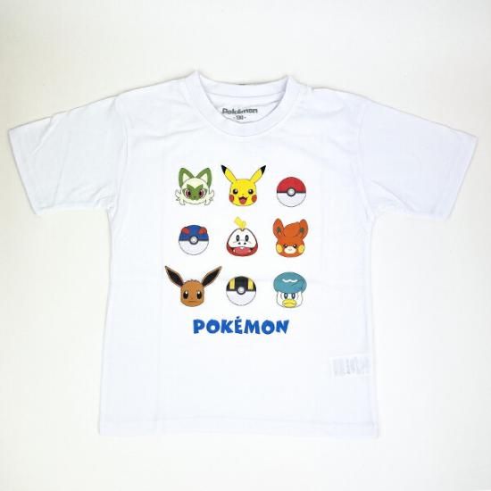 ポケットモンスター キッズ パルデアフェイス Tシャツ(ホワイト) 140cm