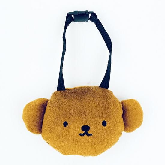 ミッフィー miffy ボリス フェイス型バッグチャーム(ブラウン) ポーチ