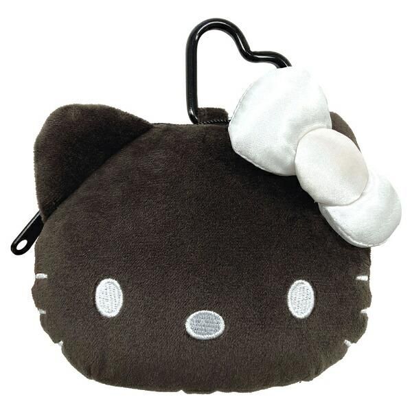 サンリオ モノクロ ハローキティ カラビナ付きぬいぐるみファスナー