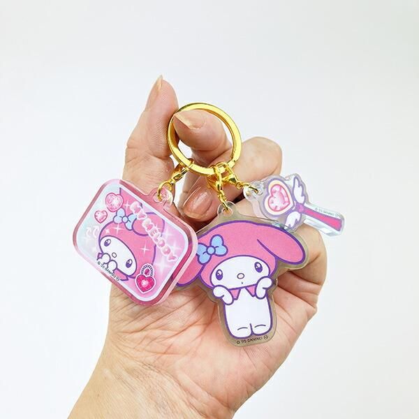サンリオ マイメロディ 3連アクリルキーホルダー 胸キュンメモリーズ