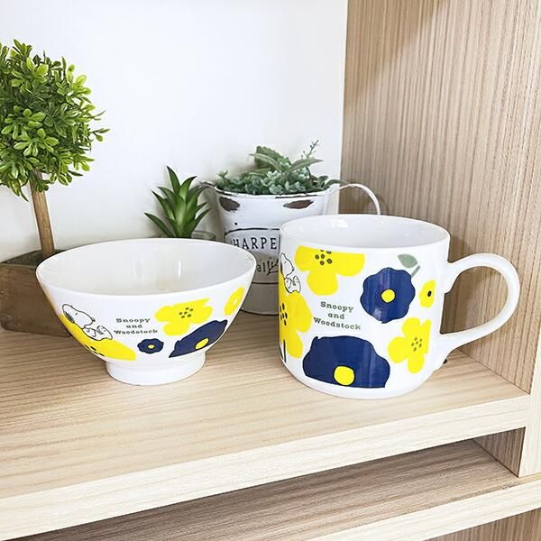 スヌーピー フラワー モーメント茶碗 食器 日本製 SNOOPY