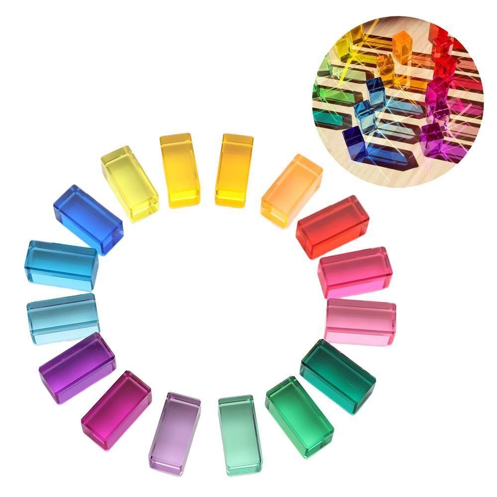 虹の石16pcs アクリル積み木REGENBOGENLAND/レーゲンボーゲンランド社