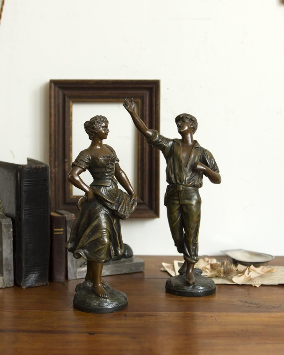 アンティーク ブロンズ像.少年 | Antiques Knock