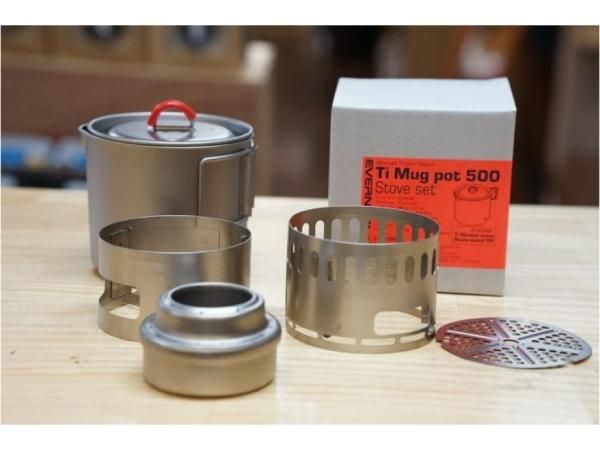 EVERNEW Ti Mug pot 500 Stove set - STANDARD point
