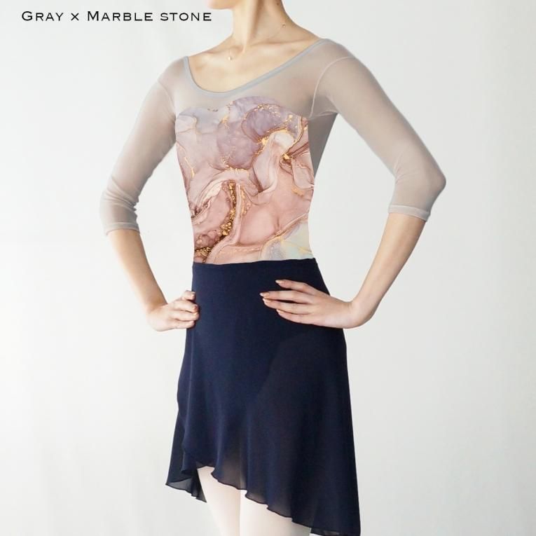 Marble stone】Sleeve design - Balletwear brand unoa