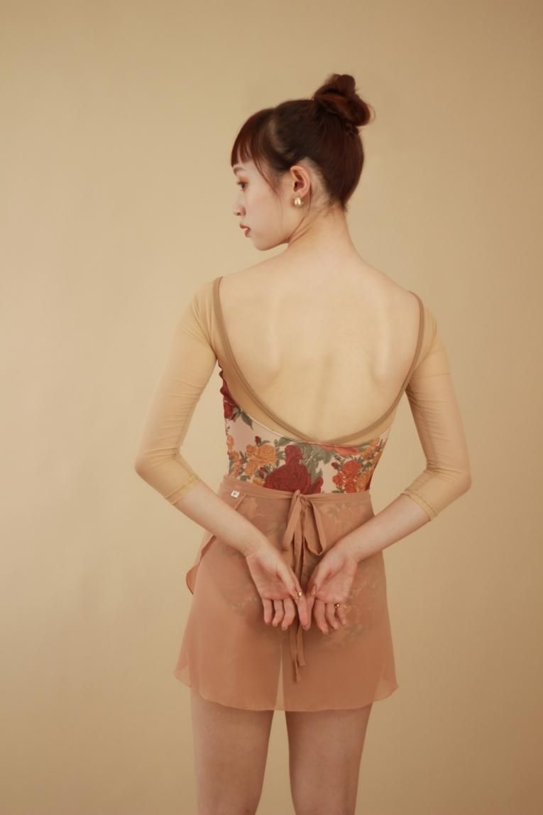Peony cats】Sleeve design - Balletwear brand unoa