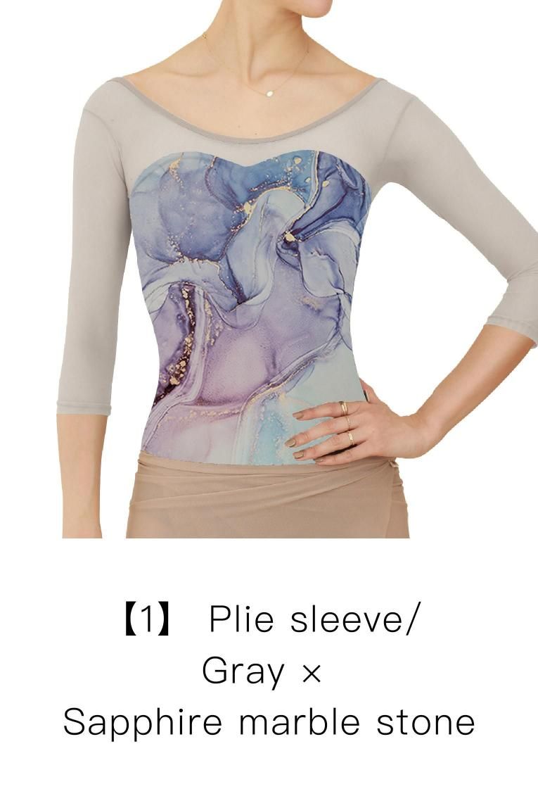 Sapphire marble stone】Sleeve & No sleeve design - Balletwear
