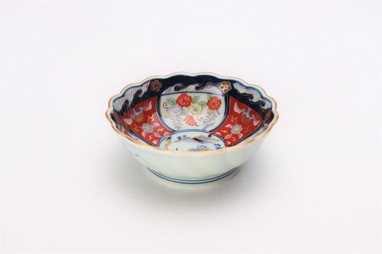 瀬兵窯 古伊万里菊割小鉢