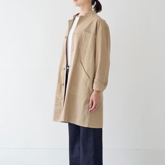 アトリエコート atelier coat インディゴ | 綿麻のアトリエコート