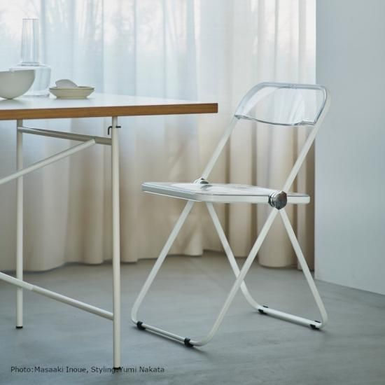 Plia Chair (Clear / White) - NICK WHITE