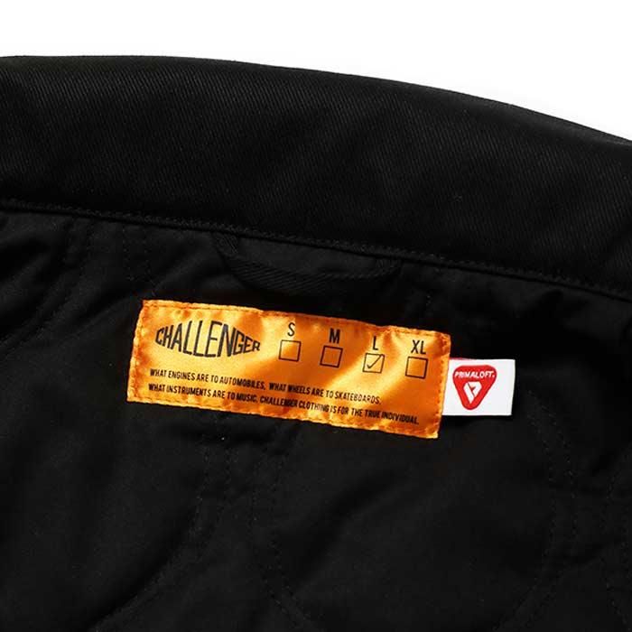 CHALLENGER/LOGO WORK JACKET/BLACK | 表地に堅牢性の強いツイル生地を