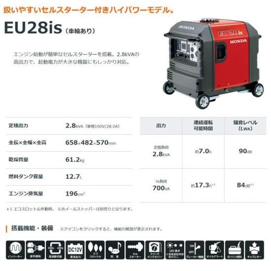 ホンダ(HONDA) インバーター発電機 EU28is-JN1（旧JNA3） 車輪付き