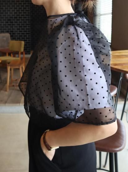 organdy dot blouse“BLK” - ëpa
