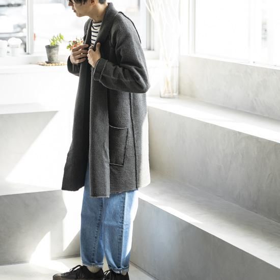 MITTAN OCガラ紡ロングジャケット［炭］ - Maiden Voyage