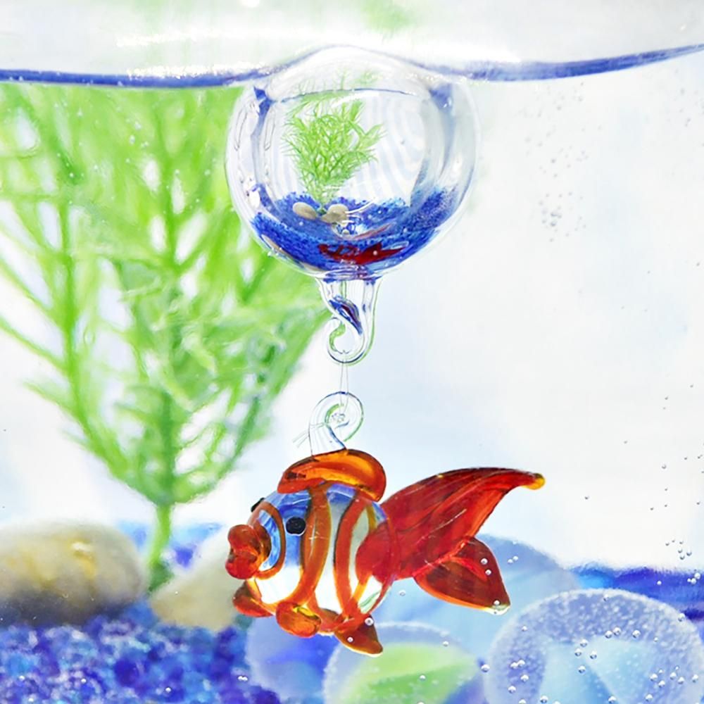 ガラス細工｜N浮玉ゆらゆら金魚｜フォーカートグラスワークス