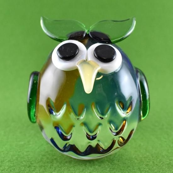 ガラス細工｜縁起｜風水ふくろう開運RD｜フォーカートグラスワークス