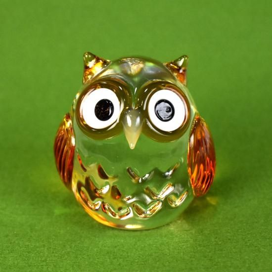 ミニチュアガラス細工｜可愛いふくろう｜FGスタジオ｜フォーカート