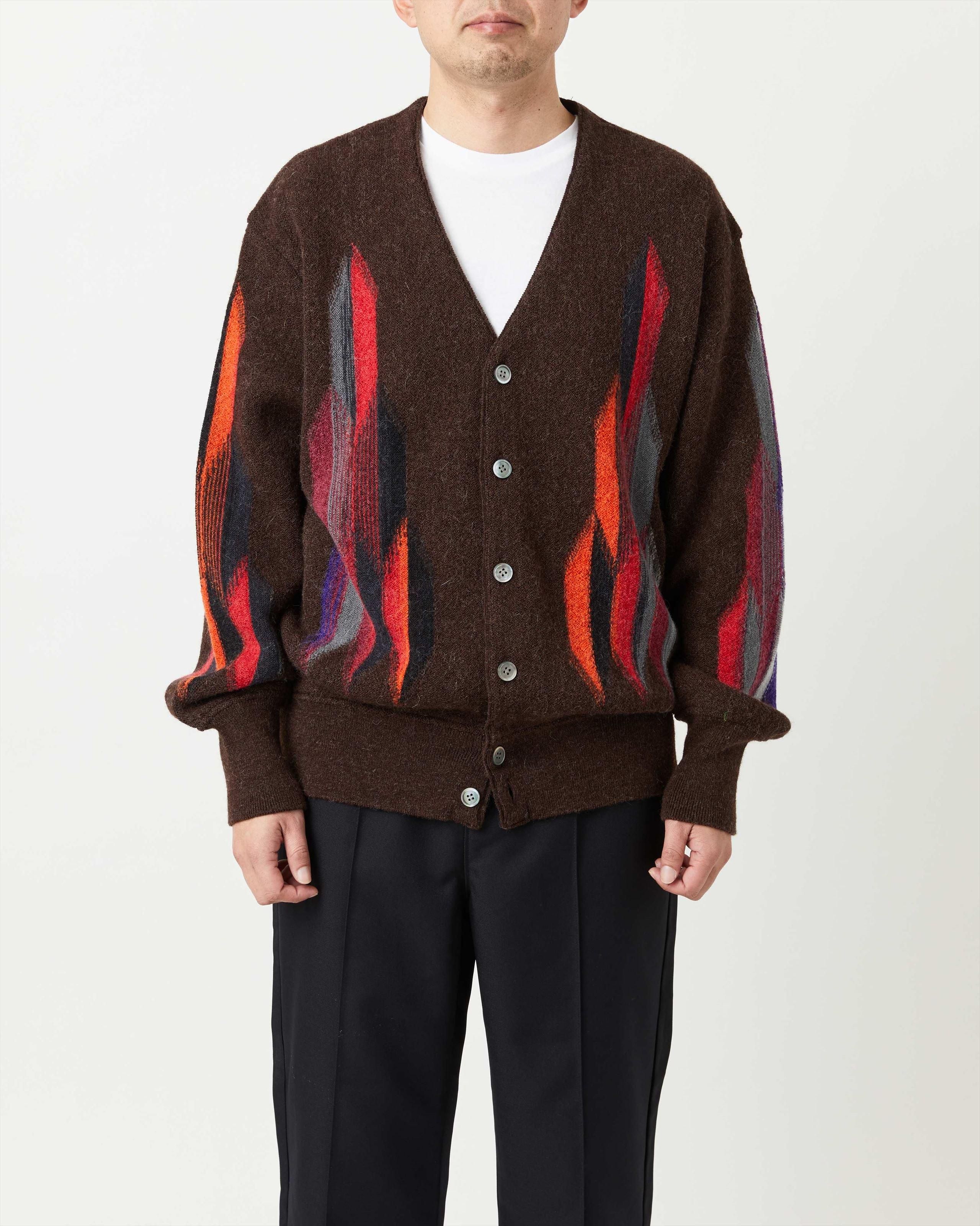 WOOL ALPACA INTERSIA KNIT CARDIGAN - Yonetomi STORE ONLINE｜ヨネ
