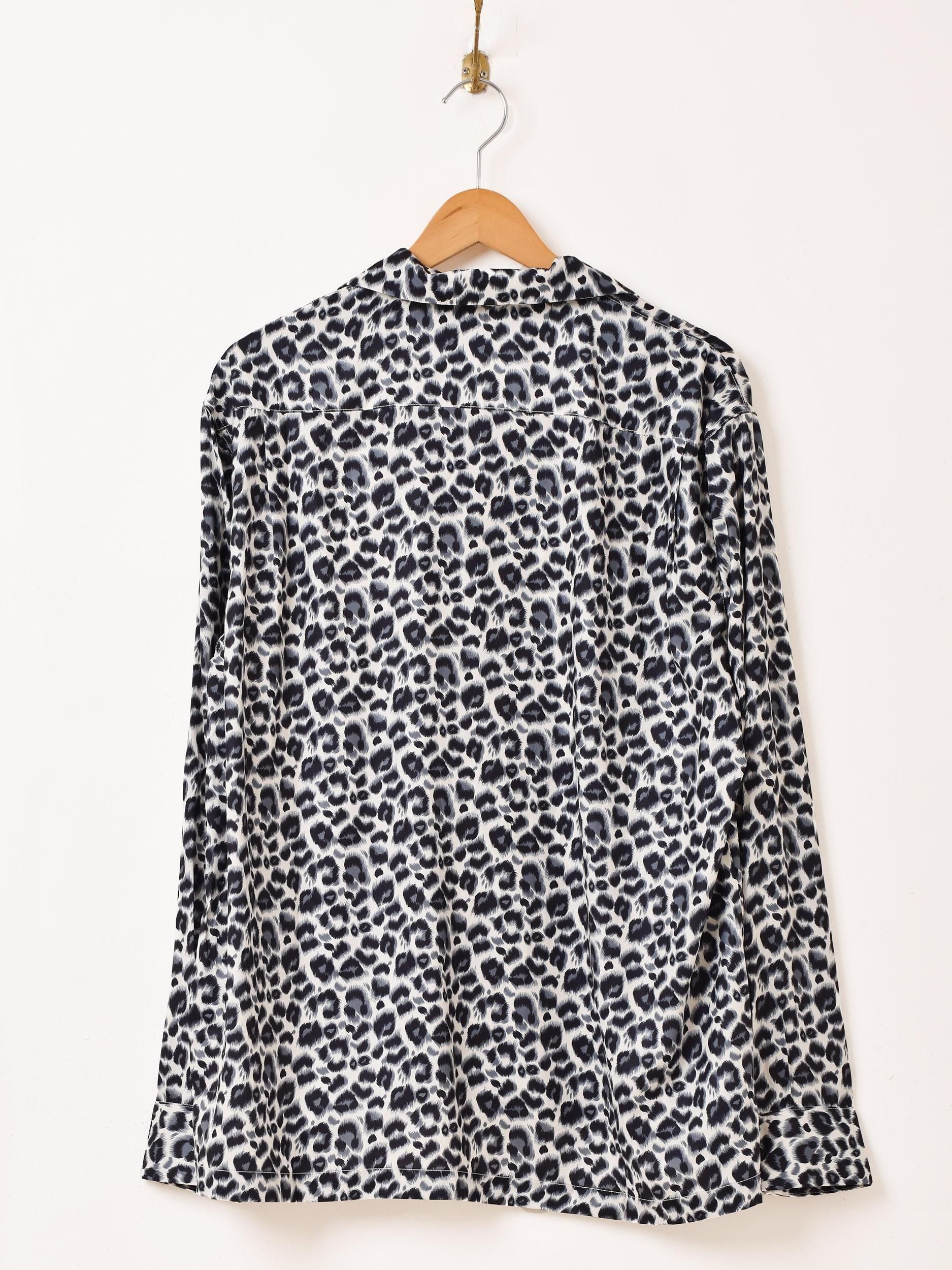 2色展開】「Backers」レオパード柄 オープンカラー 長袖シャツ