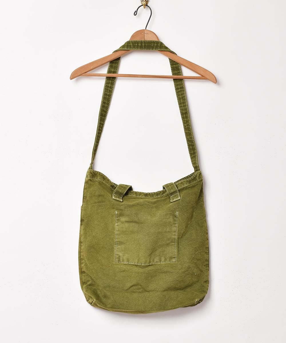 3色展開】ショルダー トートバッグ オリーブ - 古着屋グレープフルーツ