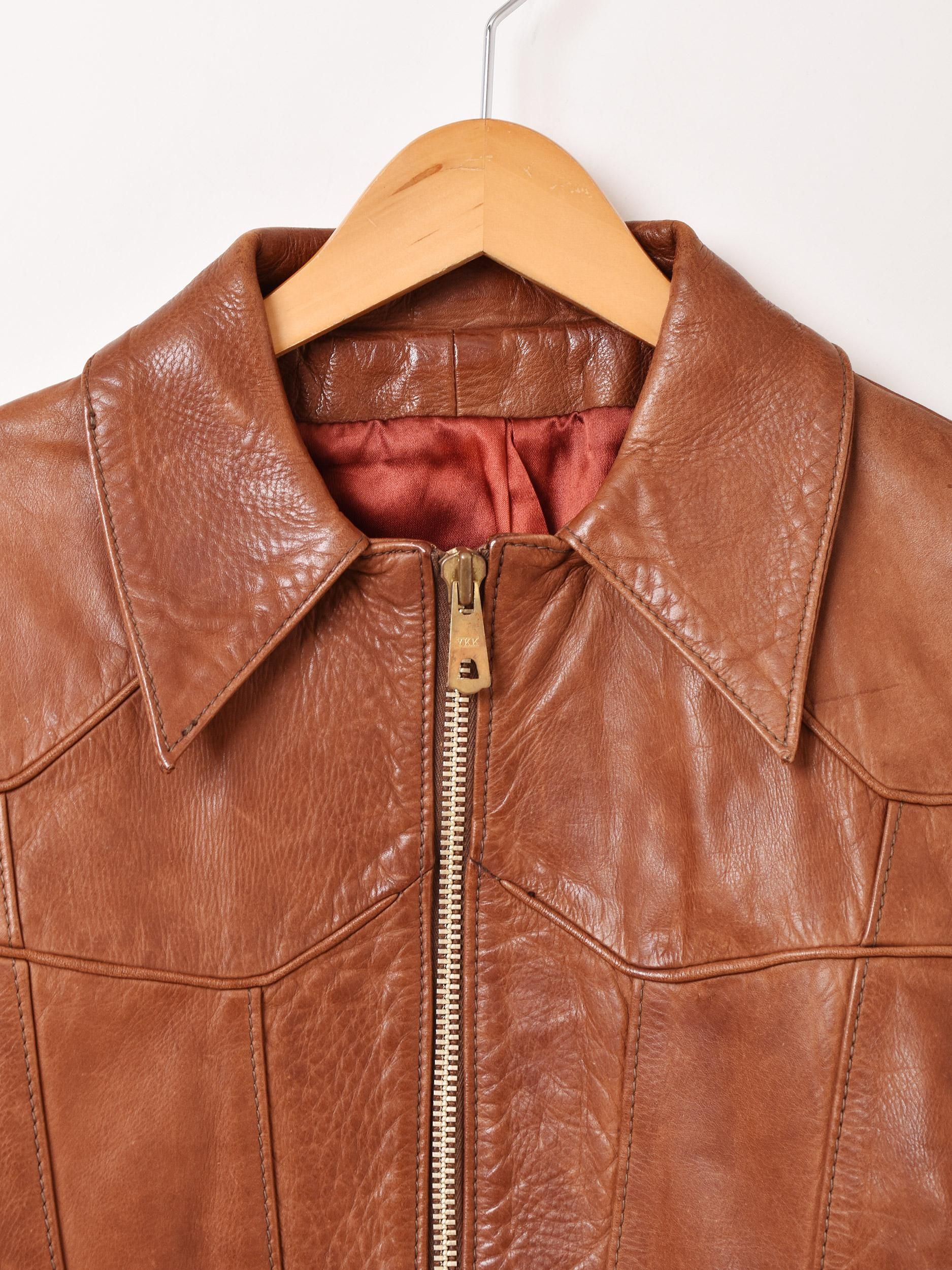 70's EAST WEST SMOKE | レザージャケット - 古着屋グレープフルーツ