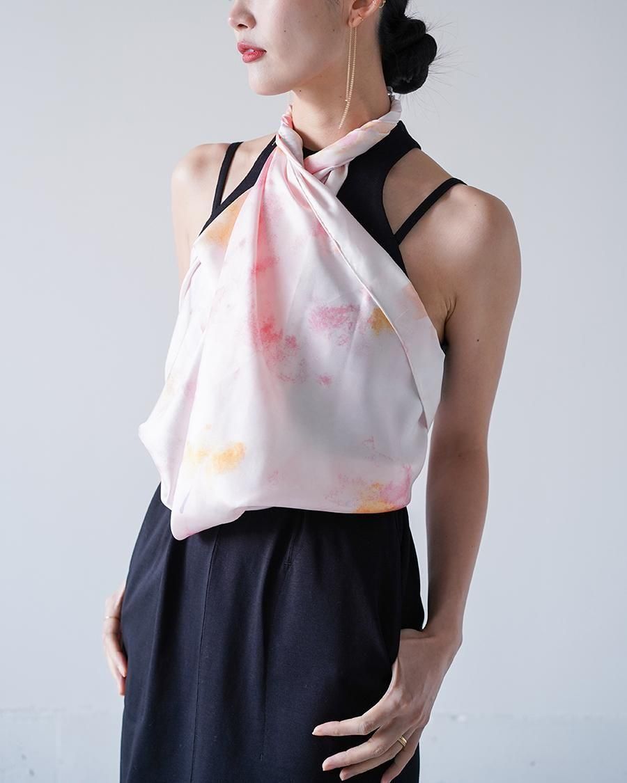 Mame Kurogouchi Hand Printed Silk Scarf - Altamira