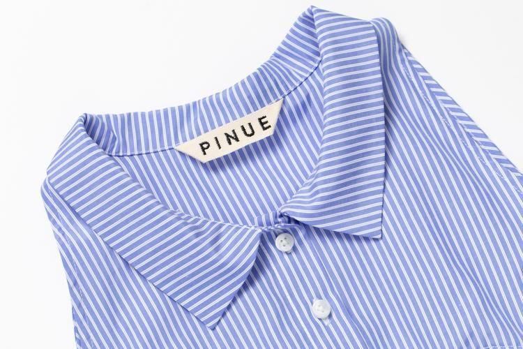 バルーンスリーブブラウス（BLUE） - PINUE