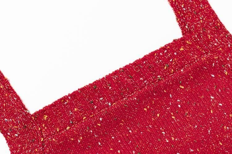 カラーネップニットセットアップ（RED） - PINUE