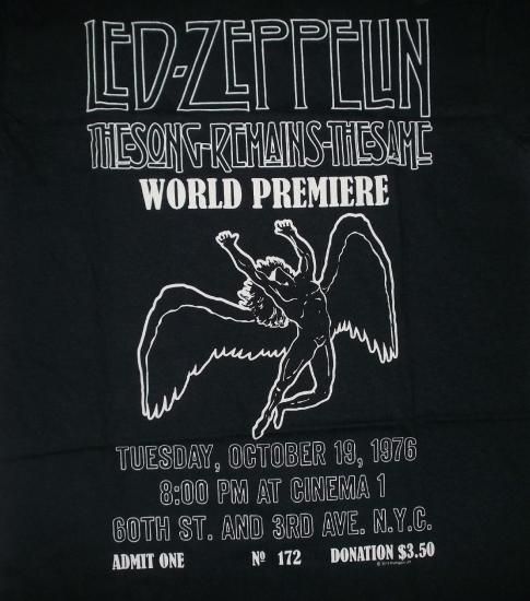 レッド ツェッペリン Led Zeppelin Tシャツ Song Remains the Same