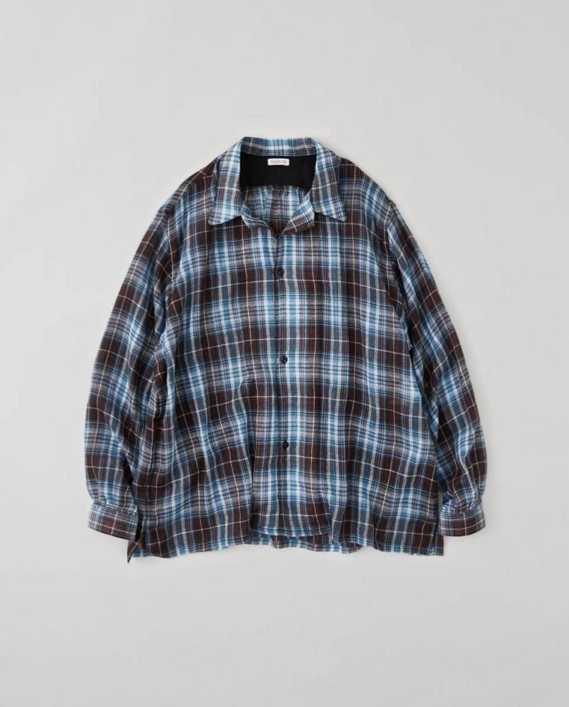NICENESS 25AW THOM Multicolor Ombre Open Collar Shirt