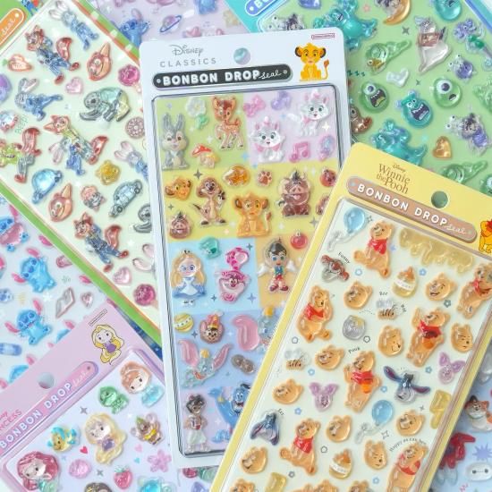 ネコポス対応】ボンボンドロップシール ディズニープリンセス