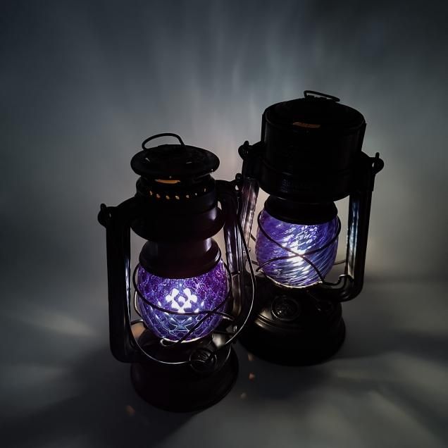 Magma Glass Studio【ランタングローブ】Silver Blue