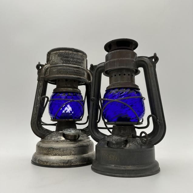 Magma Glass Studio【ランタングローブ】Silver Blue