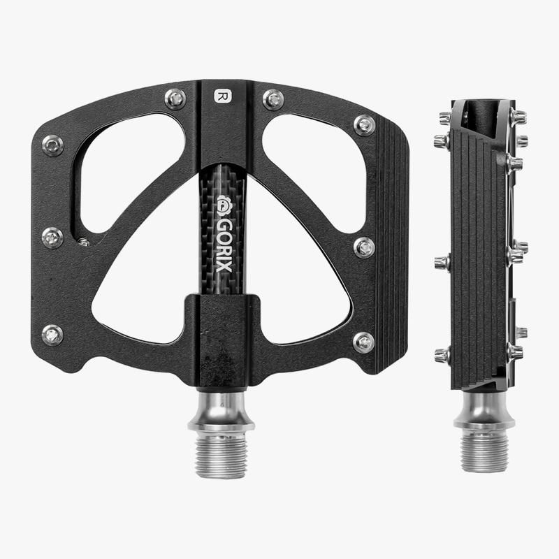 GORIX[ゴリックス]自転車ペダル 軽量フラットペダル アルミ カーボン