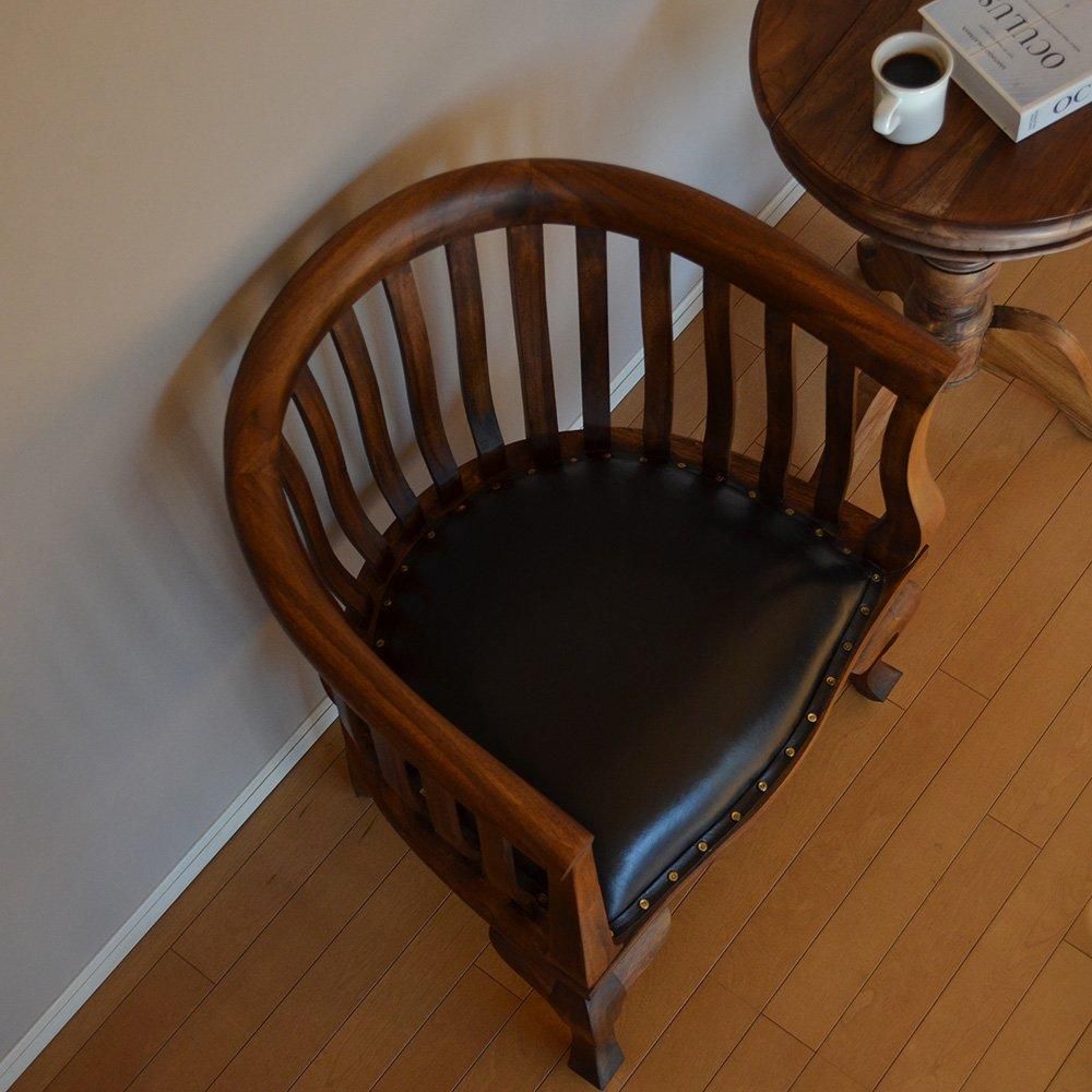 送料無料 チーク | レザー・ラウンジ チェア - CORIGGE MARKET《公式