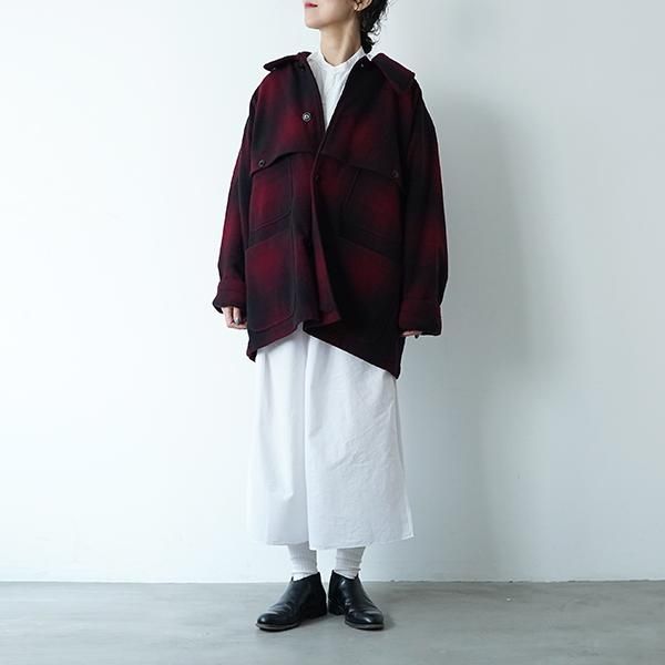 COMOLI / ナッピングウールチェックマッキノウクルーザー21AW dieci
