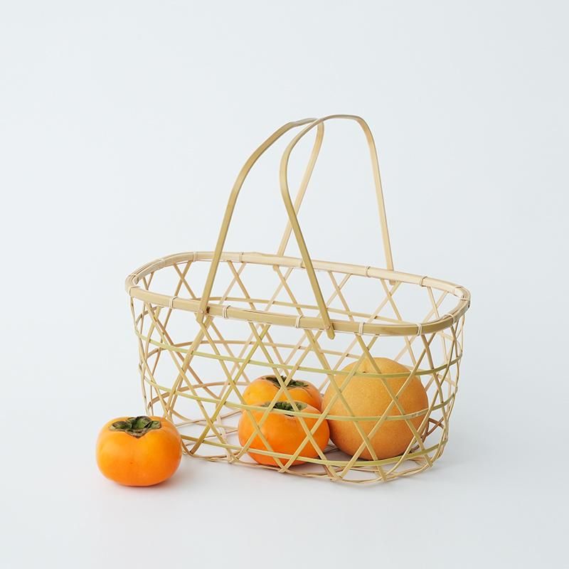 F/style（エフスタイル）／ 竹のバスケット 大・小（持ち手つき