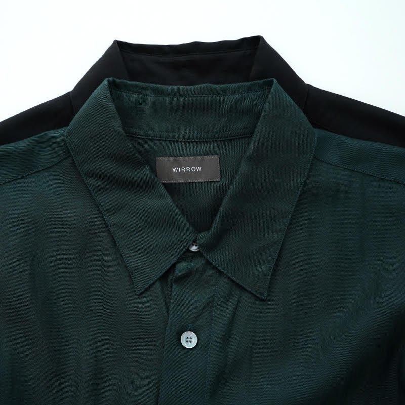 WIRROW / Cupro cotton regular collar shirt(unisex) 23AW- dieci