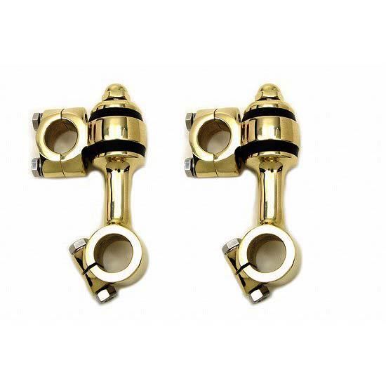 V-TWIN スプリンガー用 ドッグボーンライザー ブラス フランダース