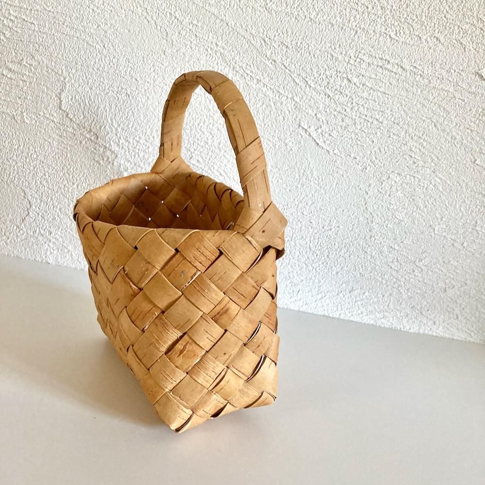 白樺 手編みカゴ壁掛け半円カゴ - ecila design online shop