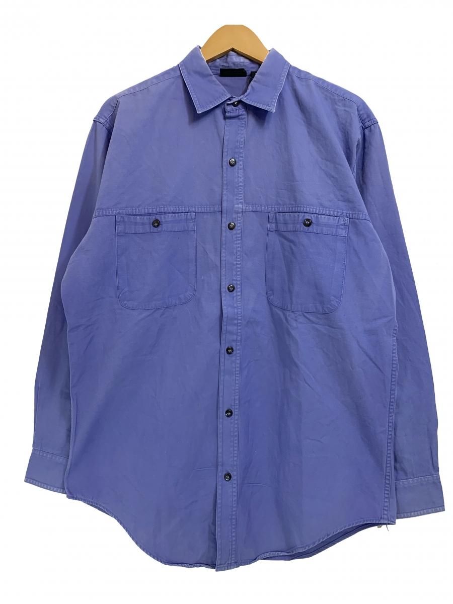 80s~90s patagonia Cotton L/S Shirt 薄紫 M パタゴニア 長袖 シャツ