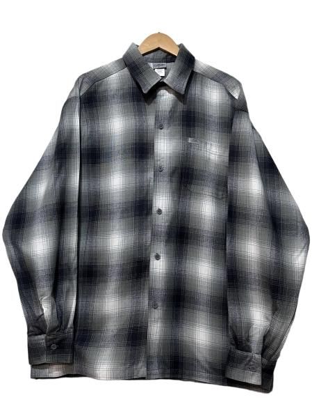 70s~80s FIVE BROTHER Check Flannel L/S Shirt 灰黒 L ファイブ