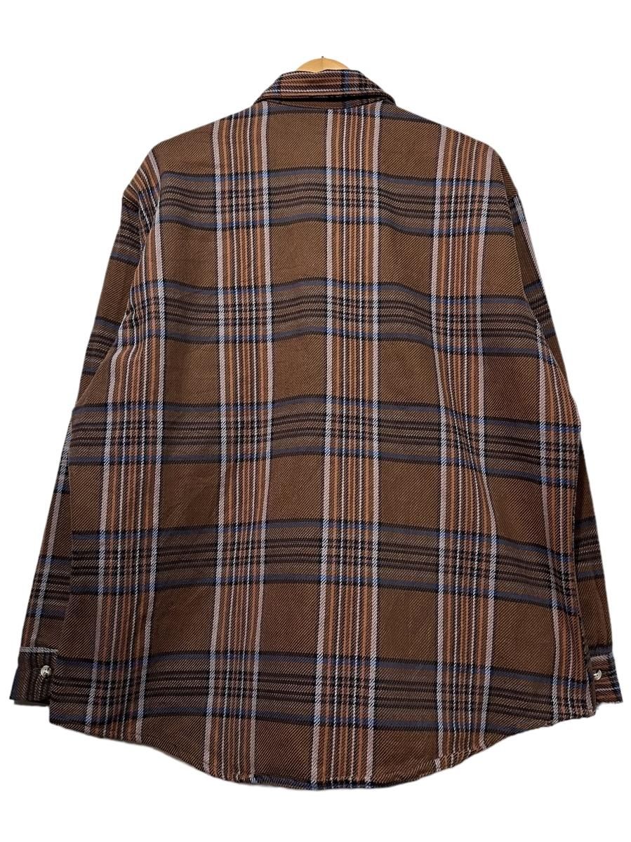 USA製 90s ST JOHN'S BAY Check Flannel L/S Shirt 茶 XL セント