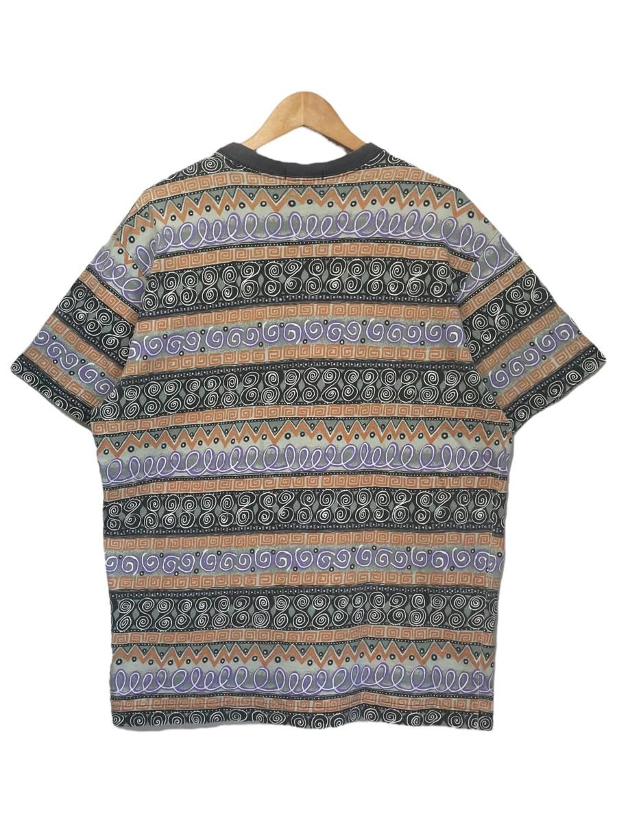 USA製 80s OLD STUSSY Border Pocket S/S Tee 総柄 L 黒タグ オールド