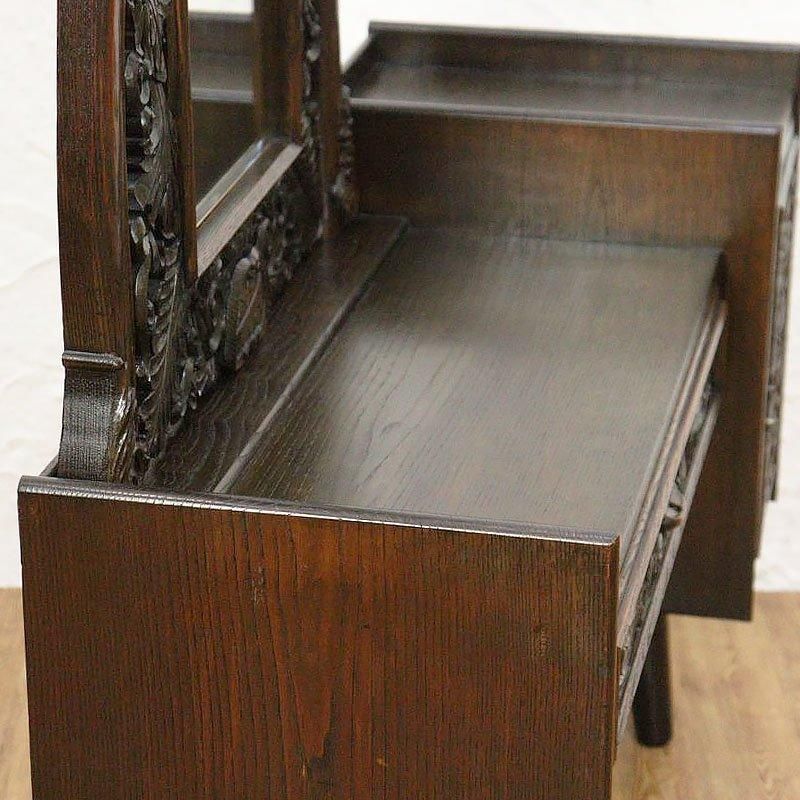 昭和初期 アンティーク 彫刻入りドレッサー