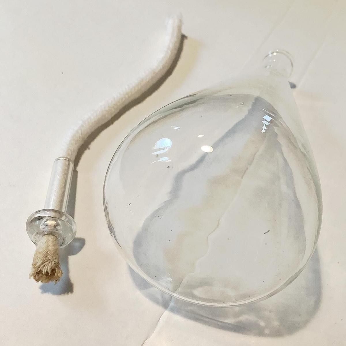 昭和レトロクリアガラスのアルコールランプアンティーク