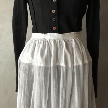 Antique Cotton Leavers Lace Skirt（アンティーク コットン リバー