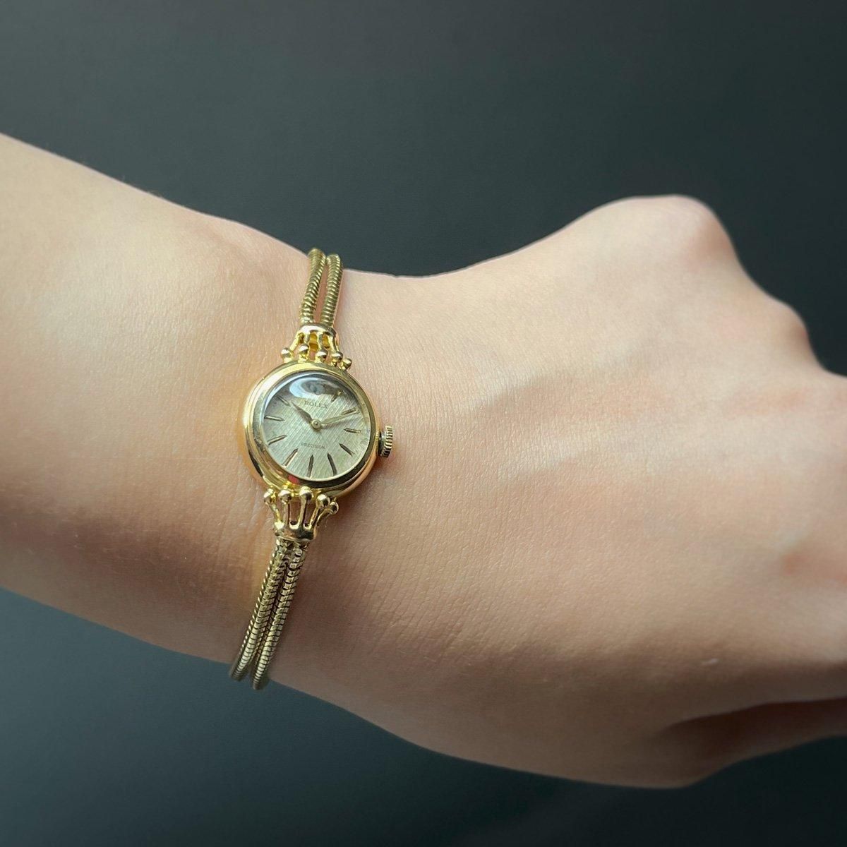 1957年 ROLEX PRECISION（ロレックス プレシジョン）18KYG 王冠ラグ